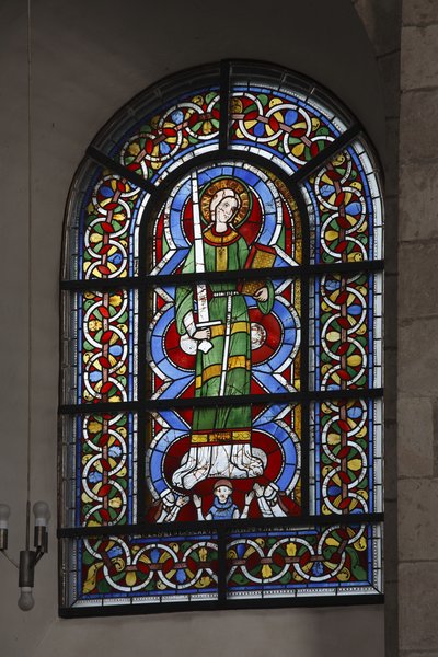 Köln, St. Kunibert: Caecilia-Fenster im nördlichen Querhaus.