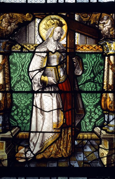 Köln, St. Maria Lyskirchen: Abbild der Helena(?) im nördlichen Seitenschiff.